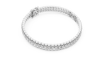 Regaline Wide Emerald Cut Lab Grown Diamond Link Tennis Bracelet