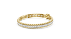 Regaline Wide Emerald Cut Lab Grown Diamond Link Tennis Bracelet