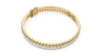 Regaline Wide Emerald Cut Lab Grown Diamond Link Tennis Bracelet