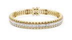 Regaline Wide Emerald Cut Lab Grown Diamond Link Tennis Bracelet
