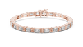 Stepora Emerald Cut Lab Grown Diamond Tennis Bracelet