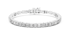 Stepora Emerald Cut Lab Grown Diamond Tennis Bracelet