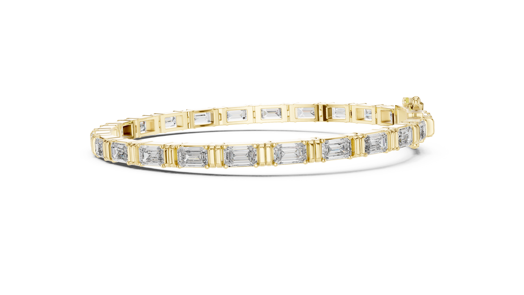 Stepora Emerald Cut Lab Grown Diamond Tennis Bracelet