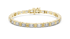 Stepora Emerald Cut Lab Grown Diamond Tennis Bracelet