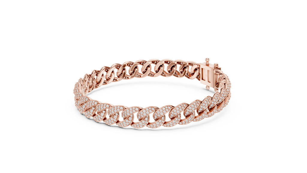 Linkora Cuban Link Pavé Lab Grown Diamond Chain Bracelet