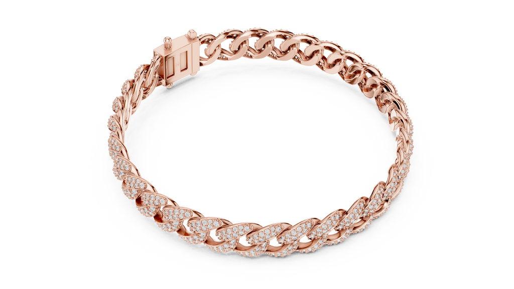 Linkora Cuban Link Pavé Lab Grown Diamond Chain Bracelet