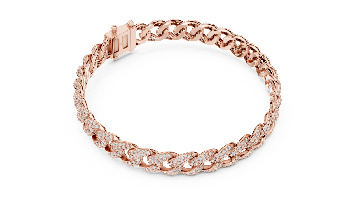 Linkora Cuban Link Pavé Lab Grown Diamond Chain Bracelet