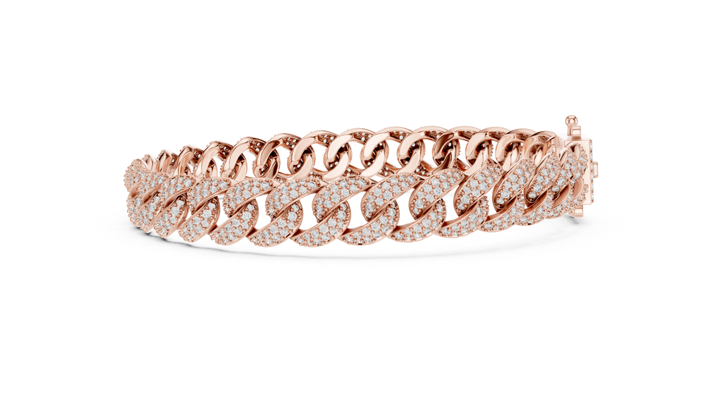 Linkora Cuban Link Pavé Lab Grown Diamond Chain Bracelet