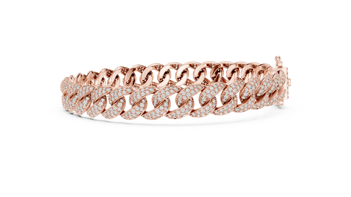 Linkora Cuban Link Pavé Lab Grown Diamond Chain Bracelet