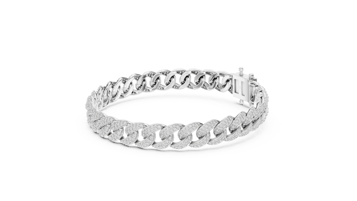 Linkora Cuban Link Pavé Lab Grown Diamond Chain Bracelet