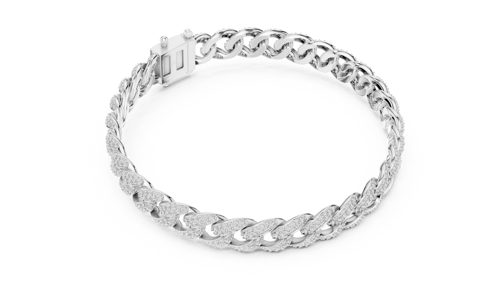 Linkora Cuban Link Pavé Lab Grown Diamond Chain Bracelet