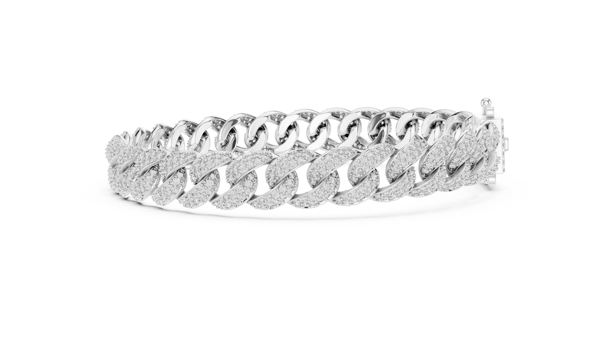 Linkora Cuban Link Pavé Lab Grown Diamond Chain Bracelet