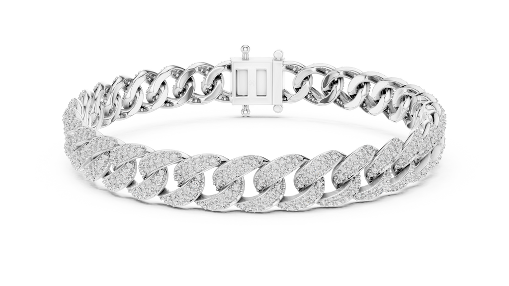 Linkora Cuban Link Pavé Lab Grown Diamond Chain Bracelet