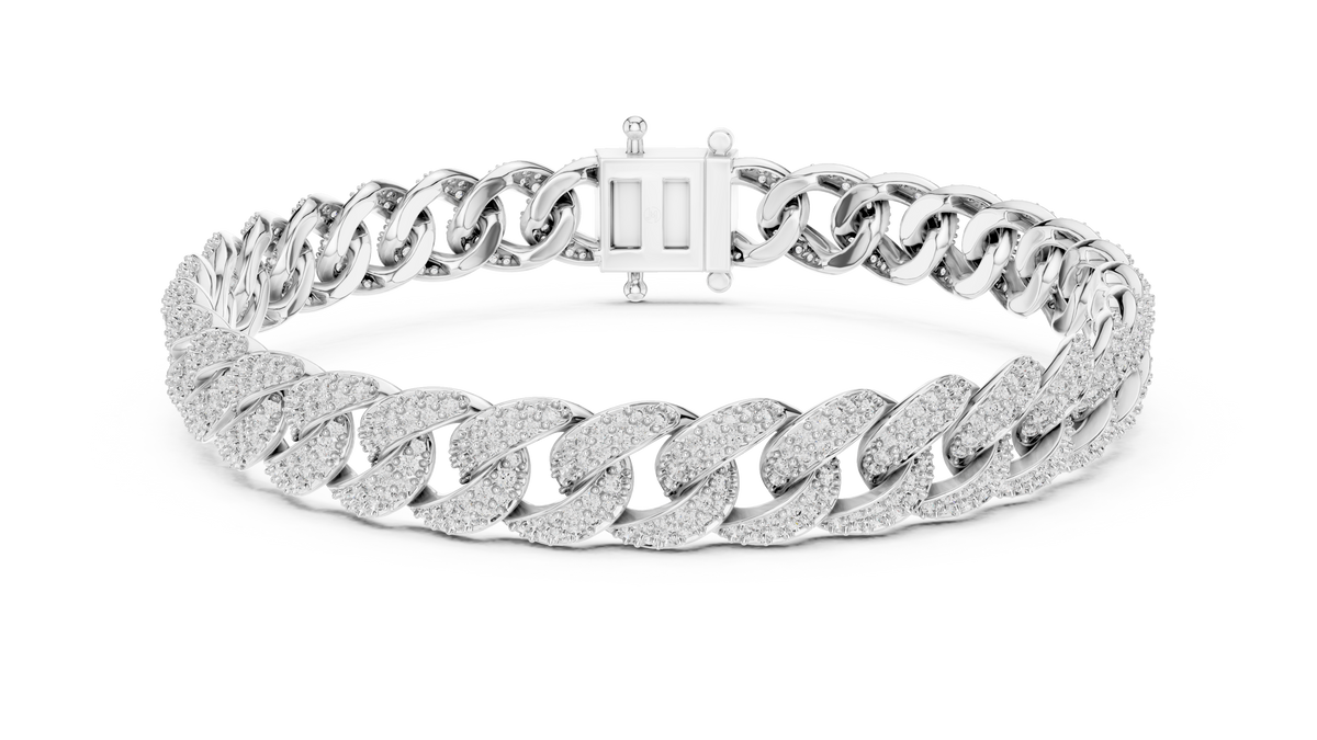 Linkora Cuban Link Pavé Lab Grown Diamond Chain Bracelet