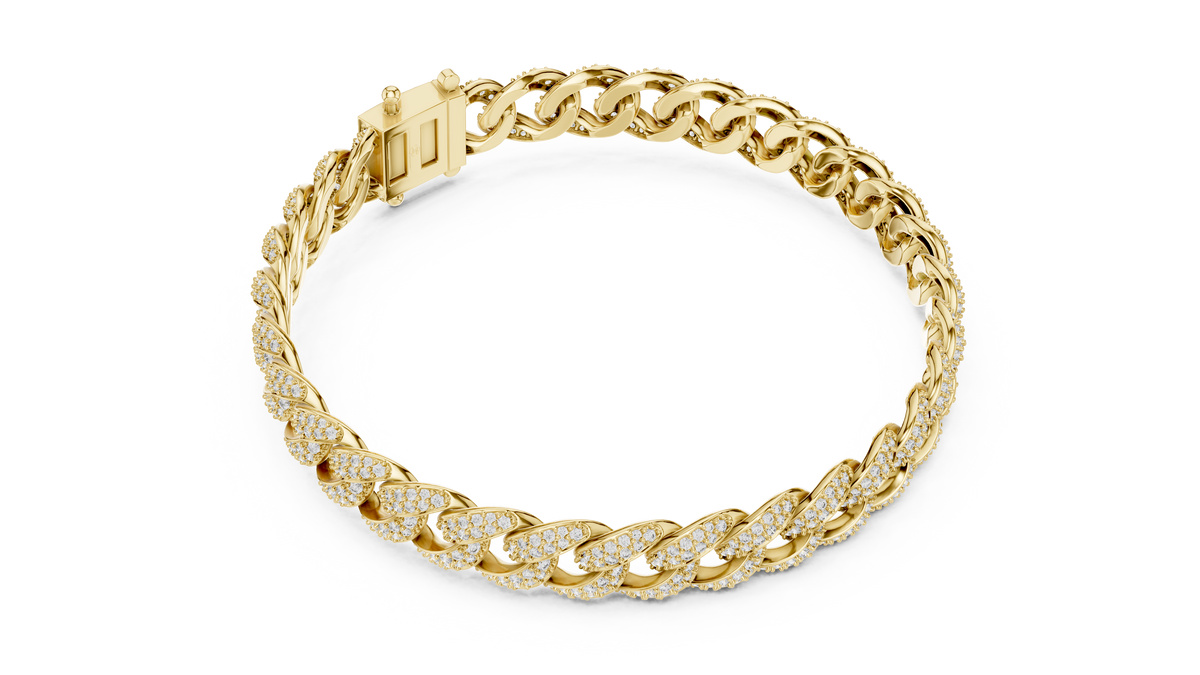 Linkora Cuban Link Pavé Lab Grown Diamond Chain Bracelet