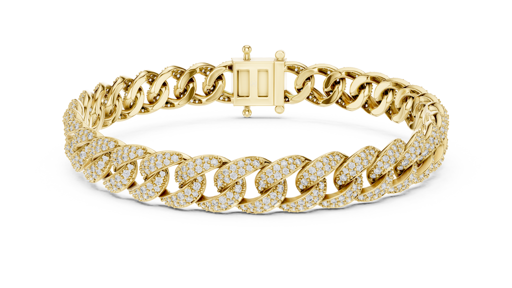 Linkora Cuban Link Pavé Lab Grown Diamond Chain Bracelet