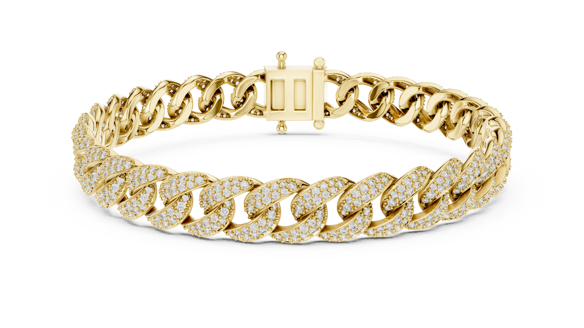 Linkora Cuban Link Pavé Lab Grown Diamond Chain Bracelet