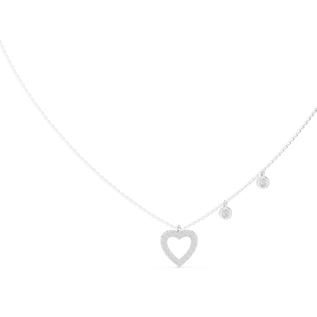Amelia Heart Station Lab Grown Diamond Pendant Necklace