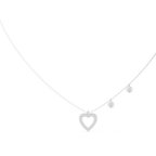 Amelia Heart Station Lab Grown Diamond Pendant Necklace