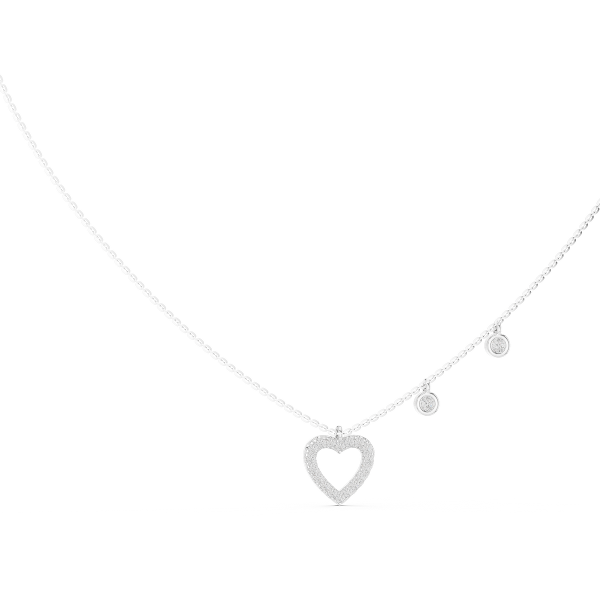 Amelia Heart Station Lab Grown Diamond Pendant Necklace