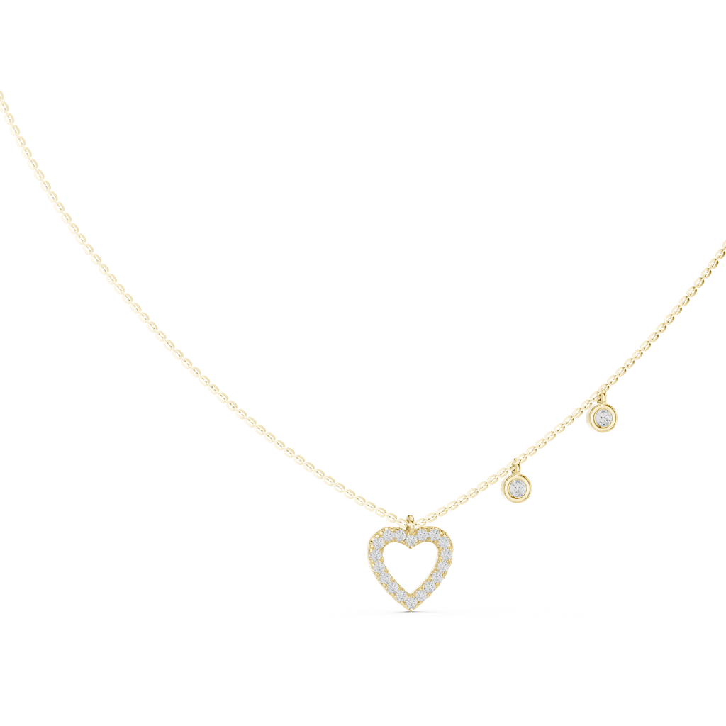 Amelia Heart Station Lab Grown Diamond Pendant Necklace