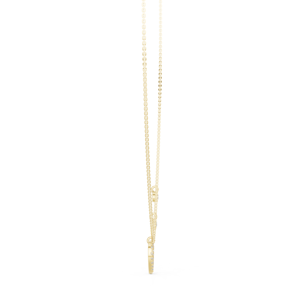Amelia Heart Station Lab Grown Diamond Pendant Necklace