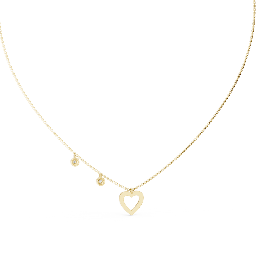 Amelia Heart Station Lab Grown Diamond Pendant Necklace