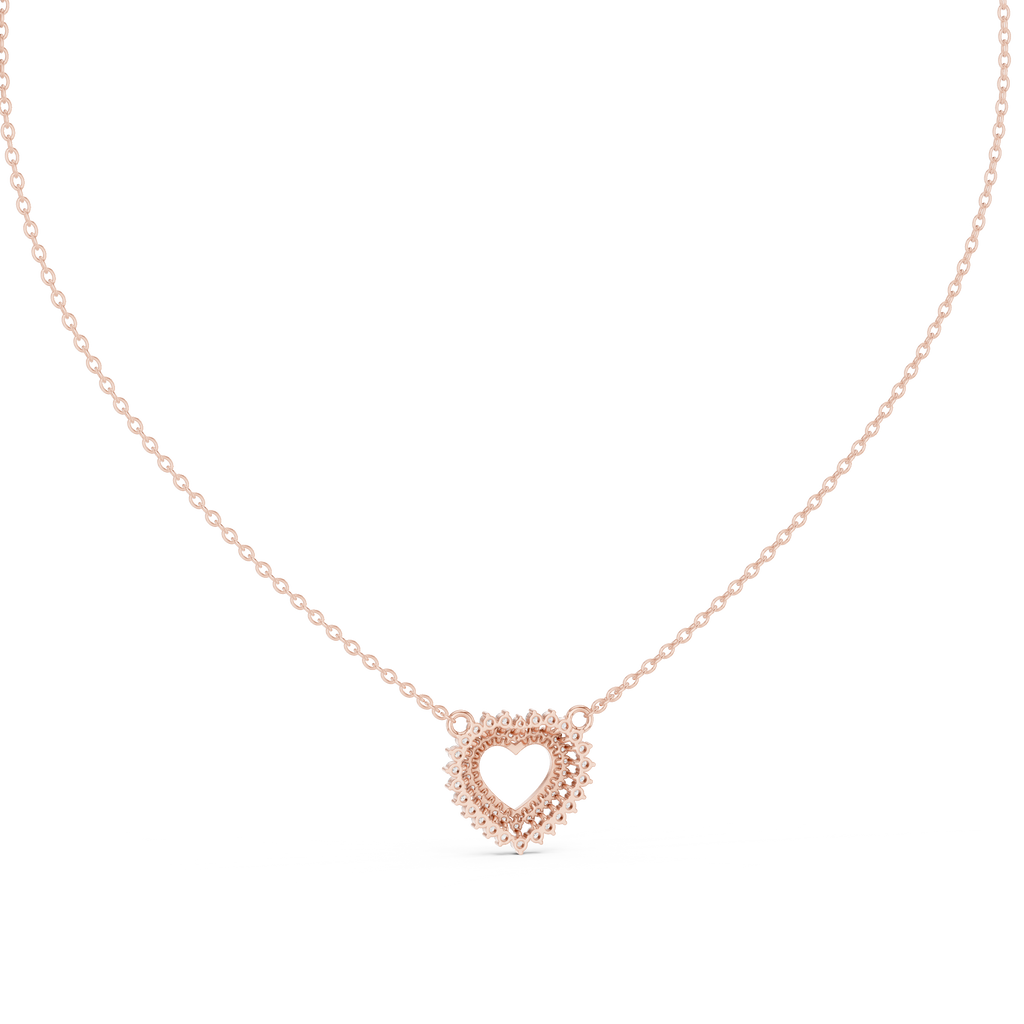 Amara Heart Halo Lab Grown Diamond Pendant Necklace