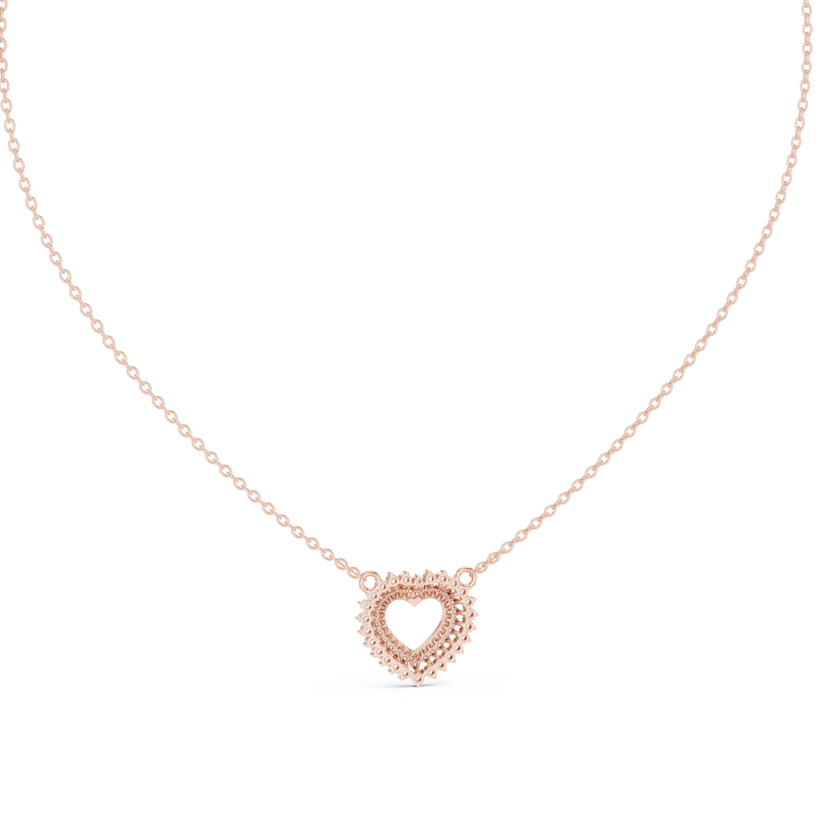 Amara Heart Halo Lab Grown Diamond Pendant Necklace