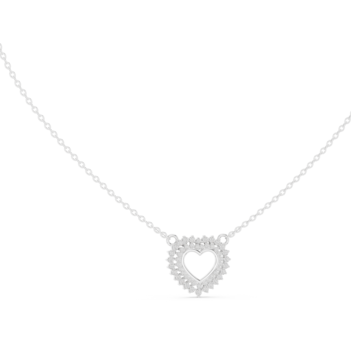 Amara Heart Halo Lab Grown Diamond Pendant Necklace