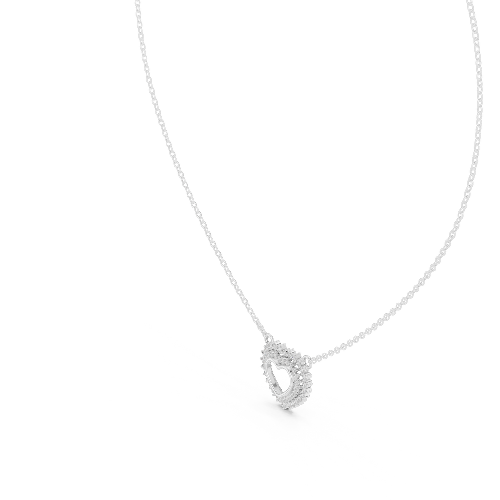 Amara Heart Halo Lab Grown Diamond Pendant Necklace