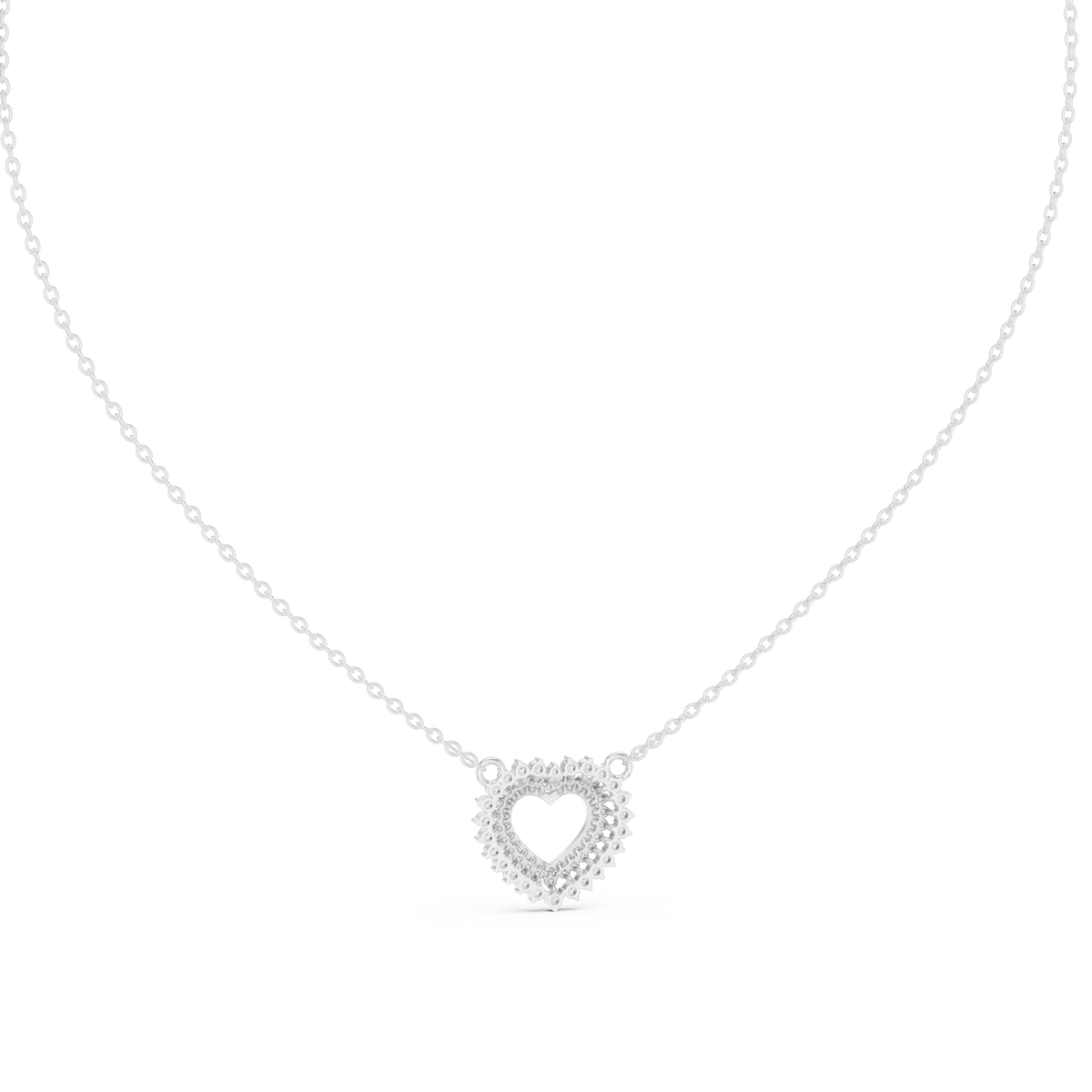 Amara Heart Halo Lab Grown Diamond Pendant Necklace