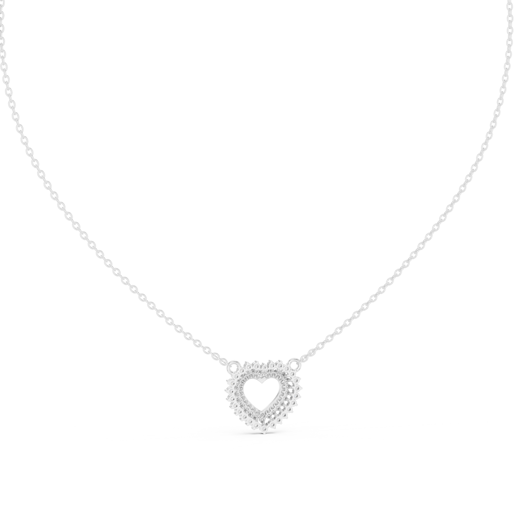 Amara Heart Halo Lab Grown Diamond Pendant Necklace