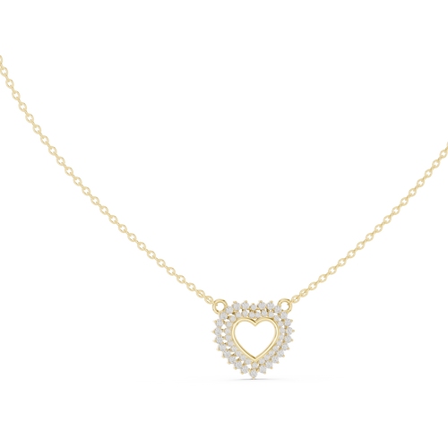 Amara Heart Halo Lab Grown Diamond Pendant Necklace