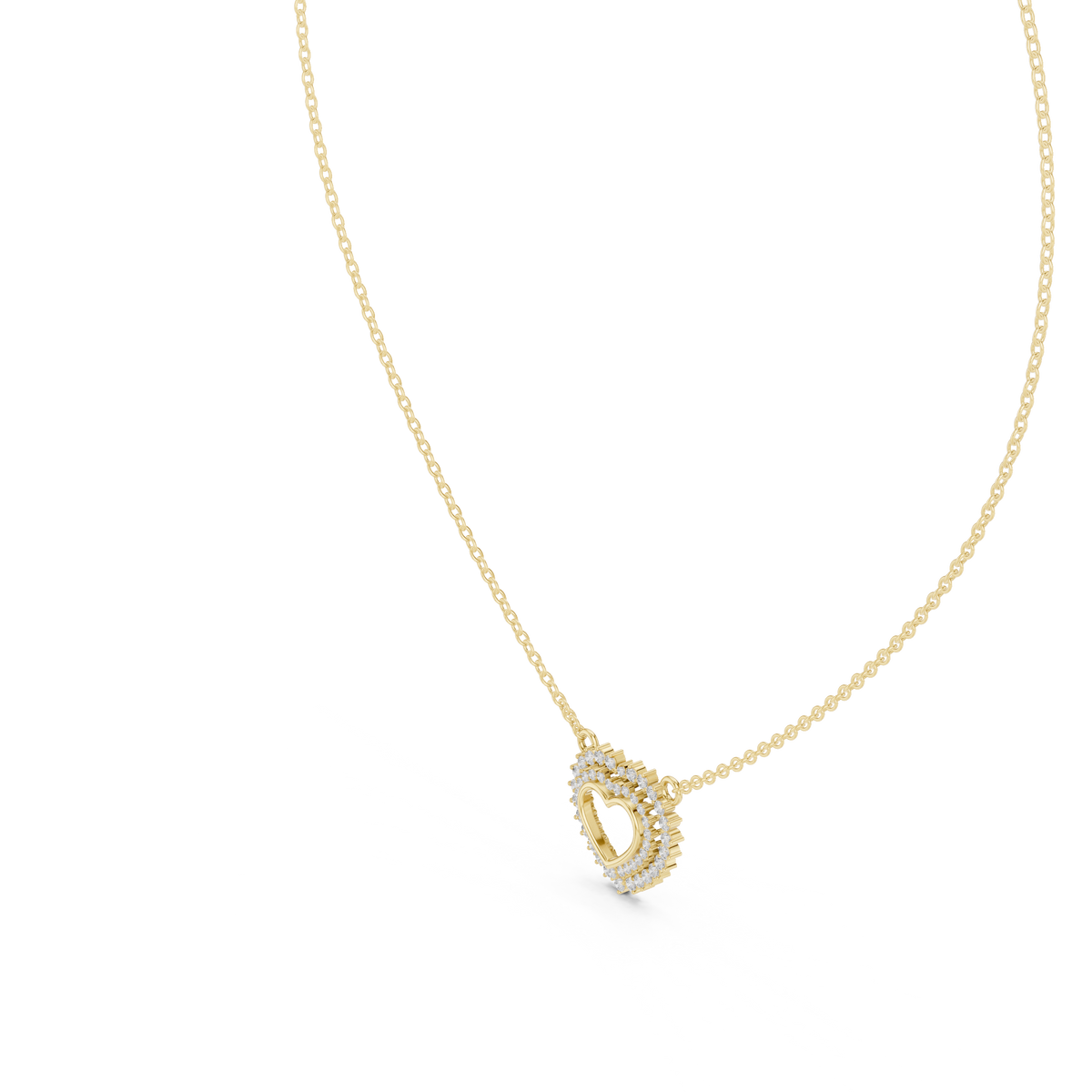 Amara Heart Halo Lab Grown Diamond Pendant Necklace