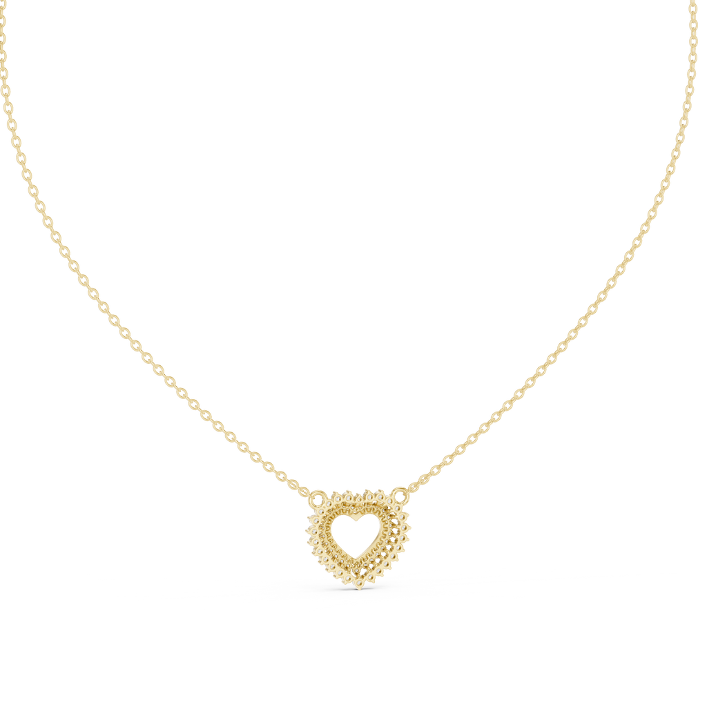 Amara Heart Halo Lab Grown Diamond Pendant Necklace