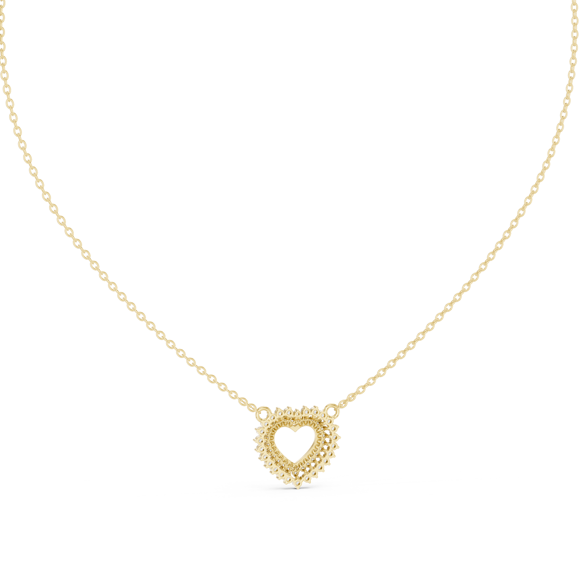 Amara Heart Halo Lab Grown Diamond Pendant Necklace