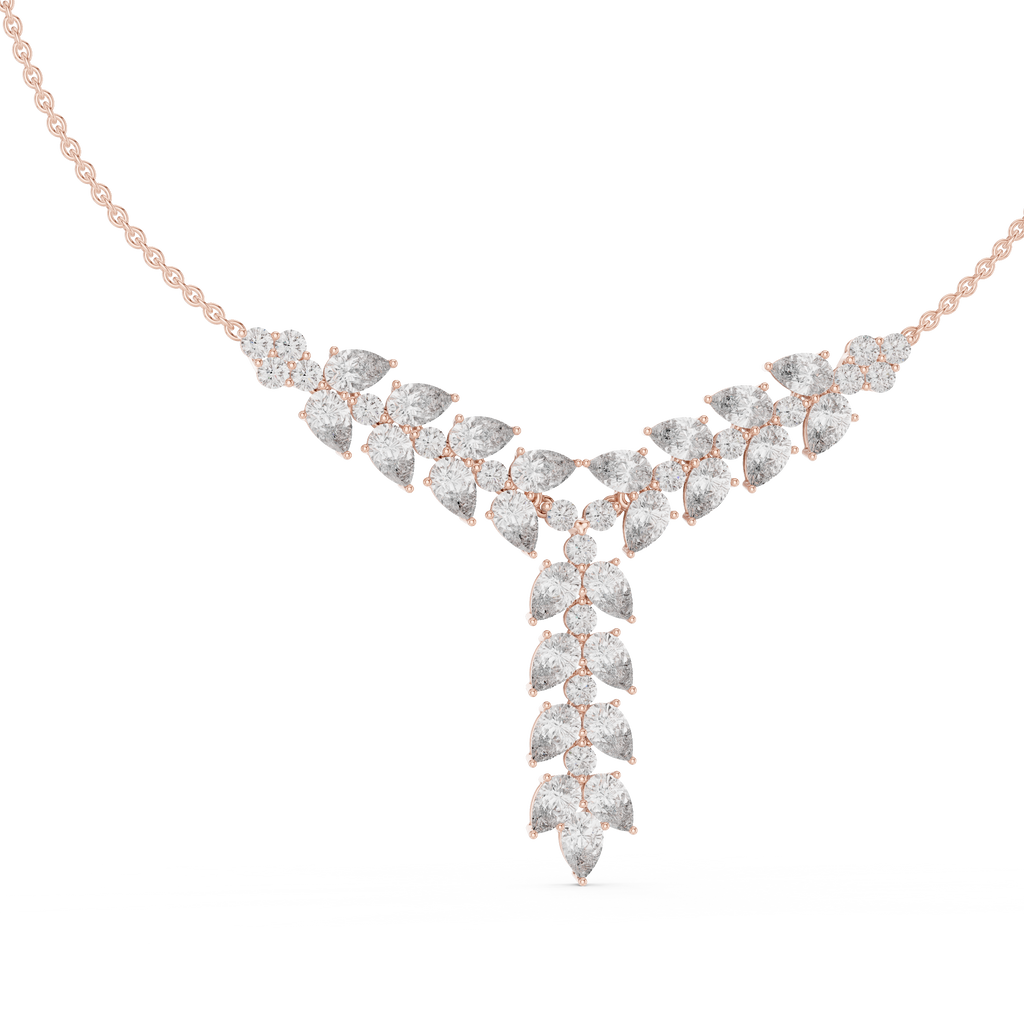 Seraphina Pear Cluster Lab Grown Diamond Y-Necklace