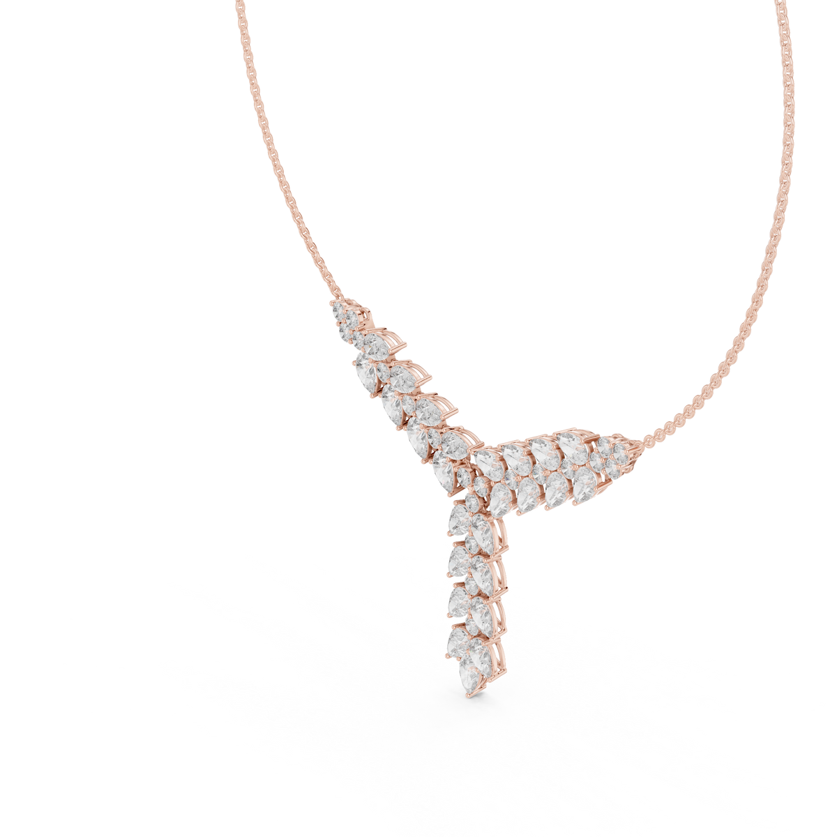 Seraphina Pear Cluster Lab Grown Diamond Y-Necklace
