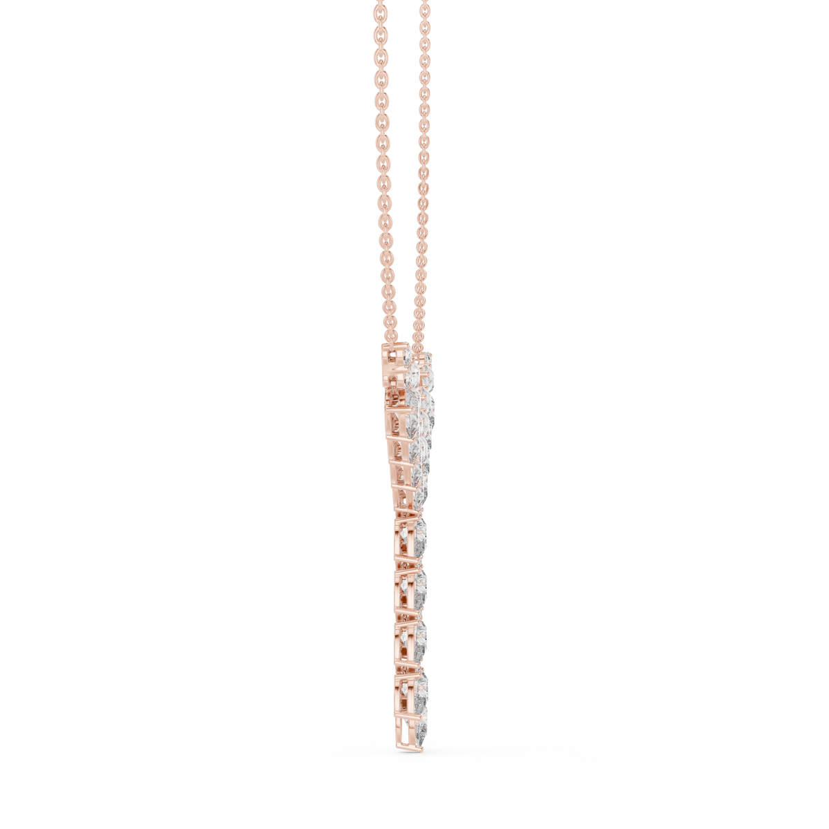 Seraphina Pear Cluster Lab Grown Diamond Y-Necklace