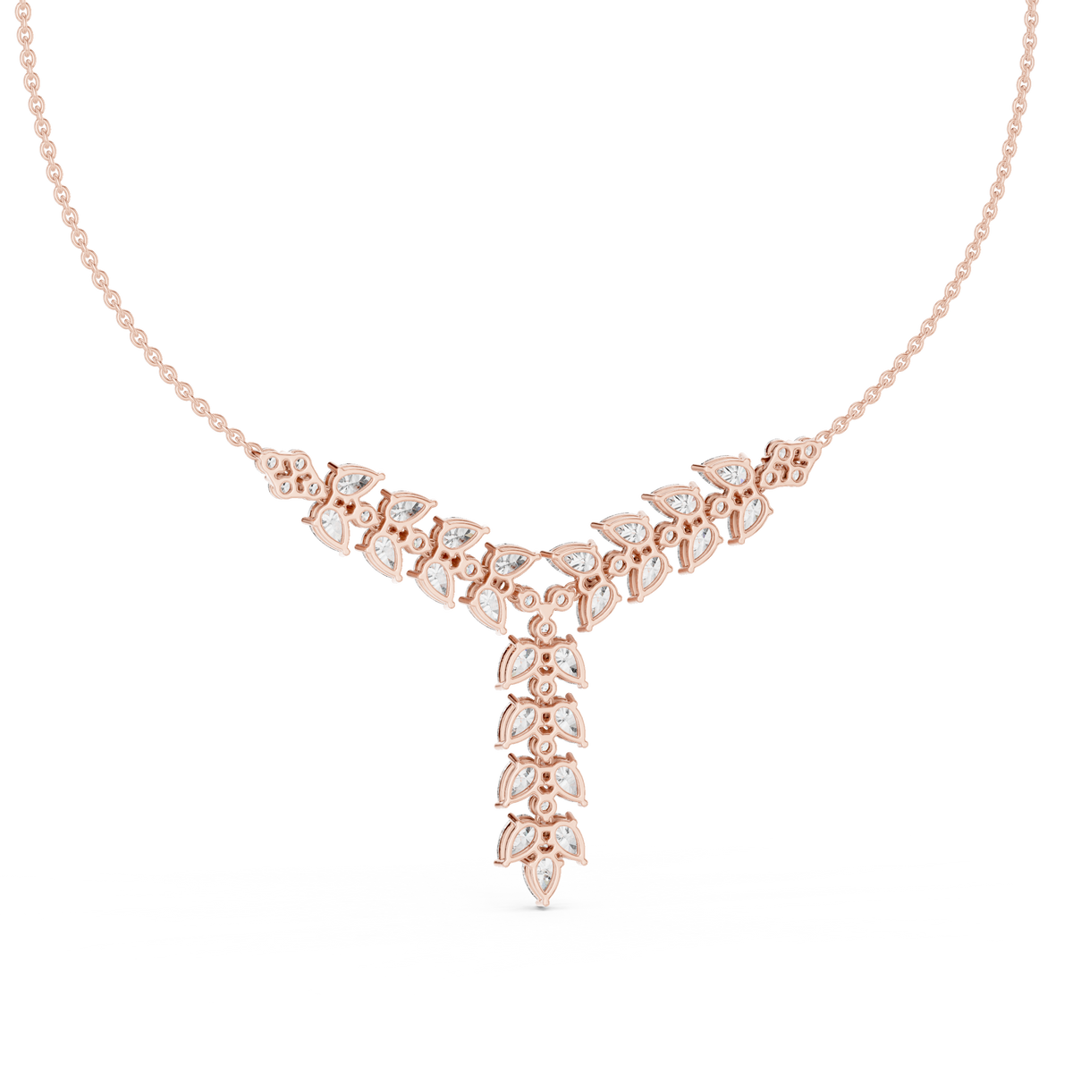 Seraphina Pear Cluster Lab Grown Diamond Y-Necklace