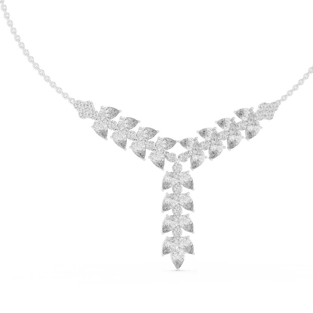Seraphina Pear Cluster Lab Grown Diamond Y-Necklace