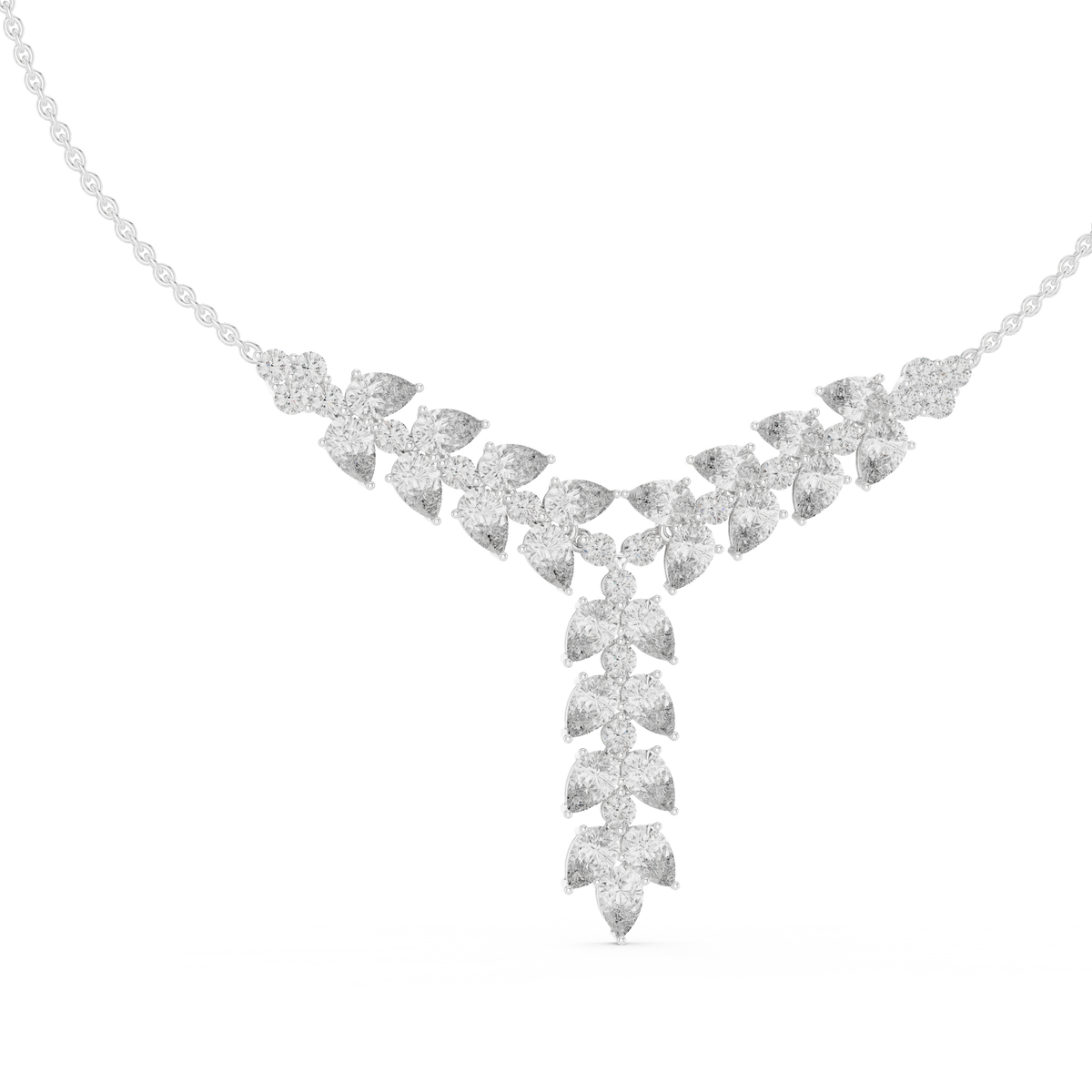 Seraphina Pear Cluster Lab Grown Diamond Y-Necklace