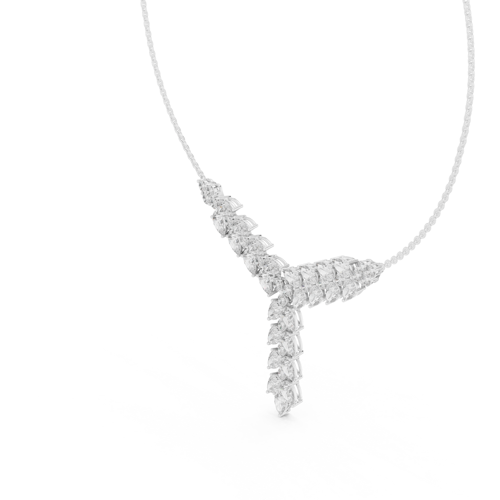 Seraphina Pear Cluster Lab Grown Diamond Y-Necklace
