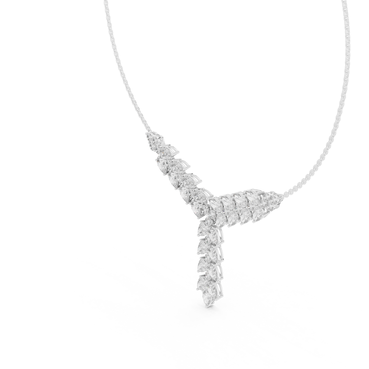 Seraphina Pear Cluster Lab Grown Diamond Y-Necklace
