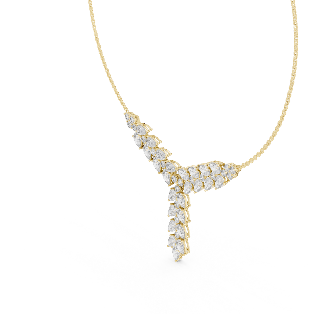 Seraphina Pear Cluster Lab Grown Diamond Y-Necklace