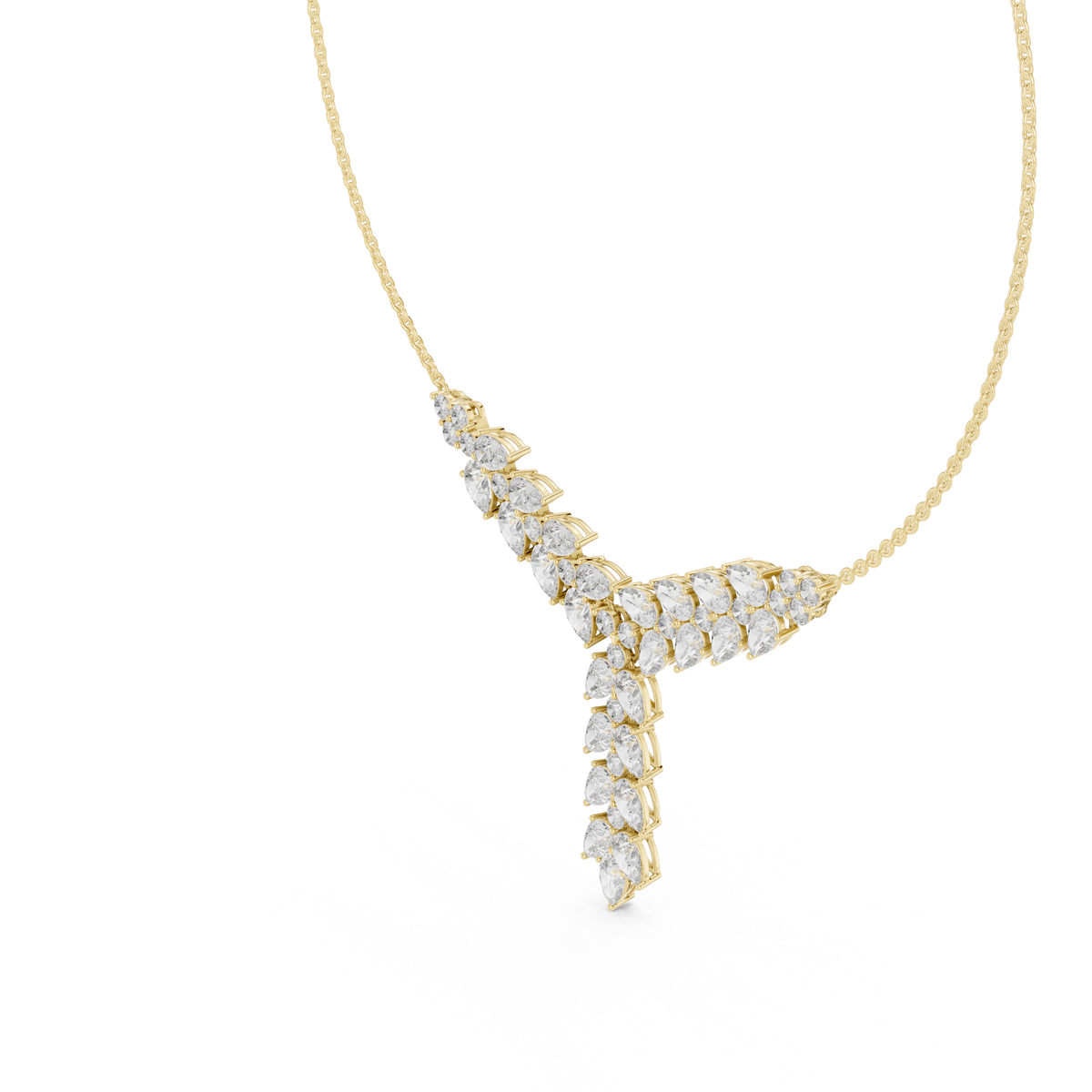 Seraphina Pear Cluster Lab Grown Diamond Y-Necklace