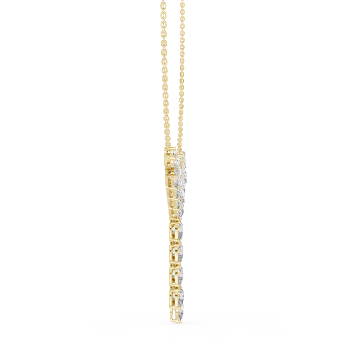 Seraphina Pear Cluster Lab Grown Diamond Y-Necklace