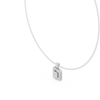 Aurelia Square Halo Lab Grown Diamond Pendant Necklace