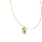 Aurelia Square Halo Lab Grown Diamond Pendant Necklace